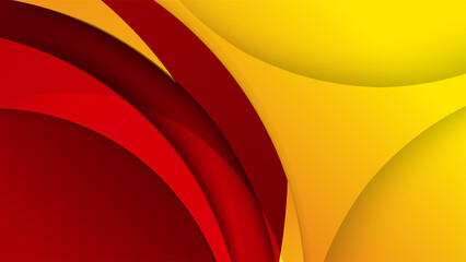 Red background with orange and yellow color composition in abstract. Abstract backgrounds with a combination of lines and circle dots can be used for your ad banners, sale banner template, and more