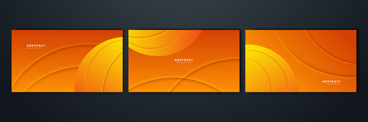 Orange and yellow background color composition in abstract. Abstract backgrounds with a combination of lines and circle dots can be used for your ad banners, sale banner template, presentation