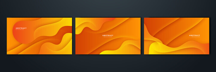 Orange and yellow background color composition in abstract. Abstract backgrounds with a combination of lines and circle dots can be used for your ad banners, sale banner template, presentation