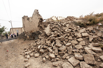 Village after Earthquake in Van, Ercis, Turkey. It is 604 killed and 4152 injured in Van-Ercis...