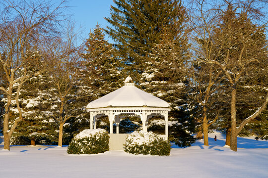 winter in the park Framingham MA USA