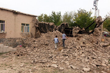 Village after Earthquake in Van, Ercis, Turkey. It is 604 killed and 4152 injured in Van-Ercis...