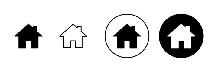 House icons set. Home sign and symbol