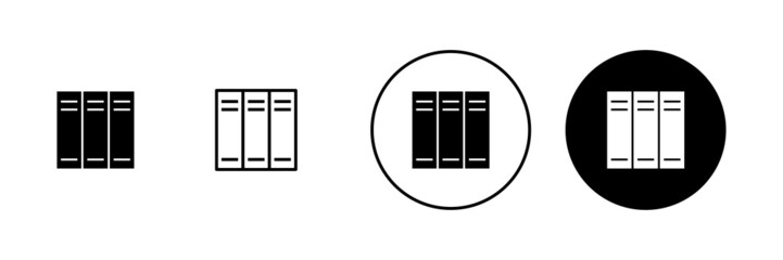 Library icons set. education sign and symbol