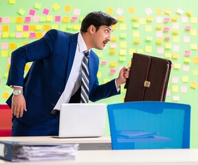 Businessman with many conflicting priorities