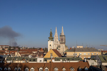 Fototapeta premium Centro Antigo da cidade Zagreb na Croácia