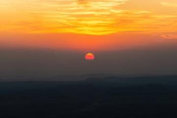 sunset in the mountains