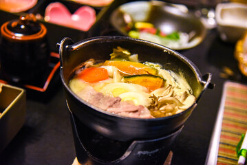懐石料理　一人用鍋　ほうとう
