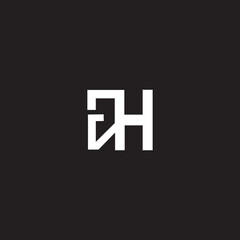 Initial gh letter logo  template Free Vector