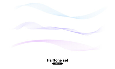 ハーフトーンのウェーブ（パステル）