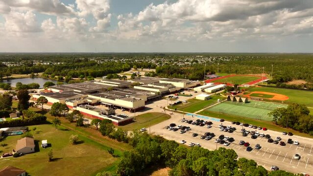 Aerial Video Port St Lucie High School 4k 60fps