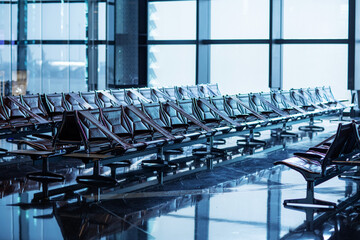 Chairs to wait at the airport
