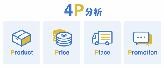 4P分析の図解イラスト