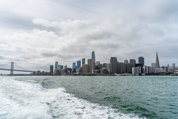 Fototapeta premium San Francisco Skyline View From a Ferry