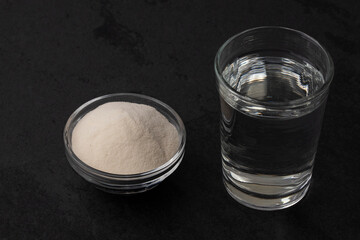 Hydrolyzed collagen powder. 