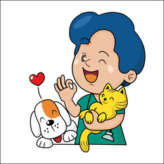 The vet in cartoon for all purpose usage.