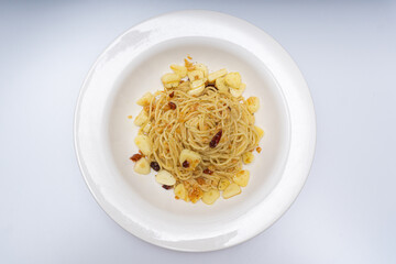 Aglio Olio Pasta in a Neat Bowl