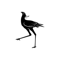 Secretary bird silhouette vector illustration design. Creative design abstract