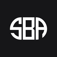 SBA letter logo design on black background. SBA creative initials letter logo concept. SBA letter design.