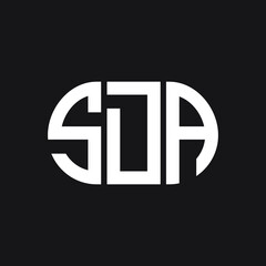 SDA letter logo design on black background. SDA creative initials letter logo concept. SDA letter design. 
