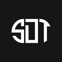 SDT letter logo design on black background. SDT creative initials letter logo concept. SDT letter design. 
