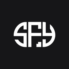SFY letter logo design on black background. SFY creative initials letter logo concept. SFY letter design. 