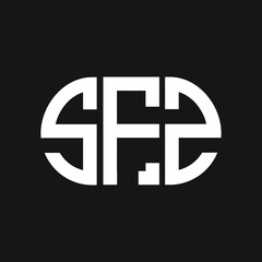 Obraz premium SFZ letter logo design on black background. SFZ creative initials letter logo concept. SFZ letter design. 