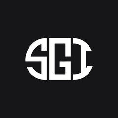 SGI letter logo design on black background. SGI creative initials letter logo concept. SGI letter design. 