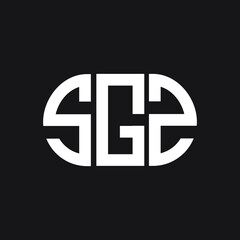 Fototapeta premium SGZ letter logo design on black background. SGZ creative initials letter logo concept. SGZ letter design. 