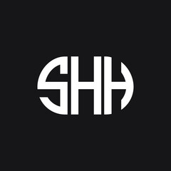SHH letter logo design on black background. SHH creative initials letter logo concept. SHH letter design. 