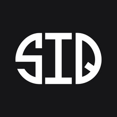SIQ letter logo design on black background. SIQ creative initials letter logo concept. SIQ letter design.