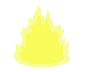 Effect illustration of yellow burning aura