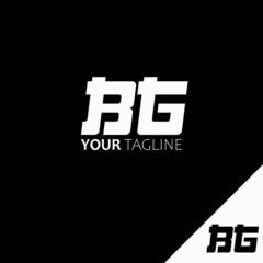 BG logo design, monography vector isolated