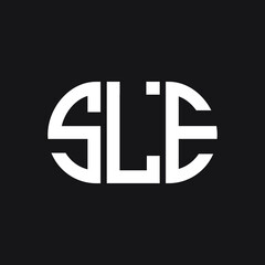 SLE letter logo design on black background. SLE creative initials letter logo concept. SLE letter design.
