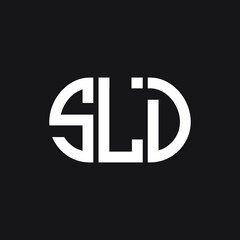 SLD letter logo design on black background. SLD creative initials letter logo concept. SLD letter design.