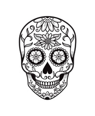 Day of the Dead sugar skull illustration