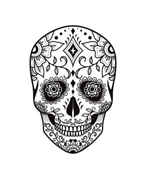 Day of the Dead sugar skull illustration