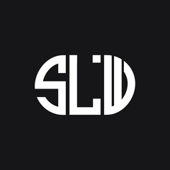 SLW letter logo design on black background. SLW creative initials letter logo concept. SLW letter design. 