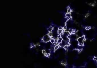 Abstract electricity lightning on black background.
