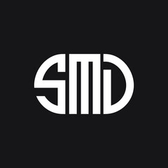 SMD letter logo design on black background. SMD creative initials letter logo concept. SMD letter design. 
