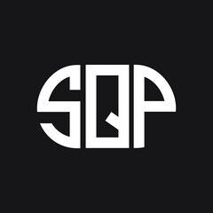 SQP letter logo design on black background. SQP creative initials letter logo concept. SQP letter design. 