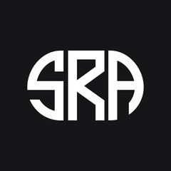 SRA letter logo design on black background. SRA creative initials letter logo concept. SRA letter design. 