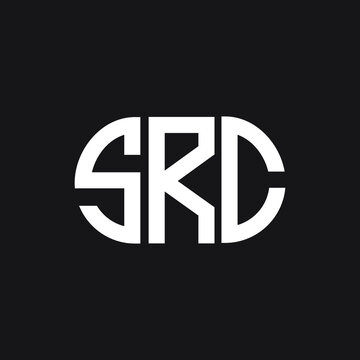 SRC letter logo design on black background. SRC creative initials letter logo concept. SRC letter design. 