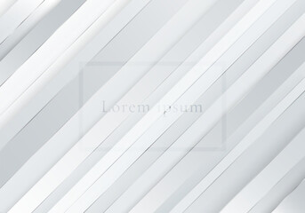 Fototapeta premium Abstract background white and gray diagonal layer stripes pattern with silver lines decoration luxury style