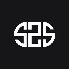 SZS letter logo design on black background. SZS creative initials letter logo concept. SZS letter design.