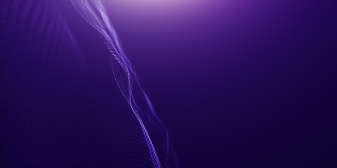 Futuristic coding or Artificial Intelligence concept. science fiction background of glowing particles with depth of field and bokeh. artificial intelligence. abstract technology background.