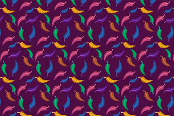 Fototapeta premium pattern with colored feathers