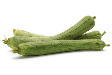 fresh loofah on the white  background