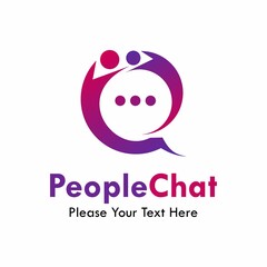 People chat logo template illustration