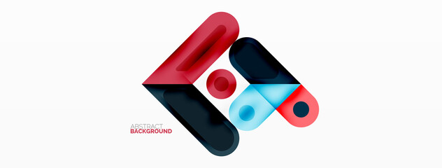 Square and circle minimal abstract background. Vector illustration for wallpaper banner background